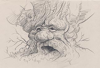 Old Man Willow Calendar Sketch, Greg Hildebrandt