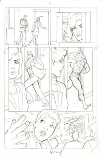 Superman Last Goddess of Krypton sketch pg 8, Brothers Hildebrandt