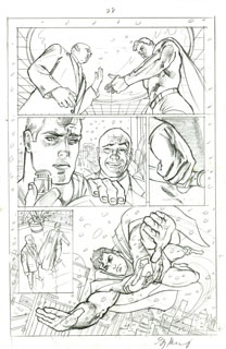 Superman Last Goddess of Krypton final sketch p28, Greg Hildebrandt