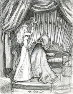 Christine Unmasks the Phantom preliminary #2, Greg Hildebrandt