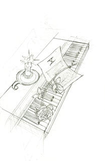 Beethoven 2012 t-shirt sketch #3b, Greg Hildebrandt