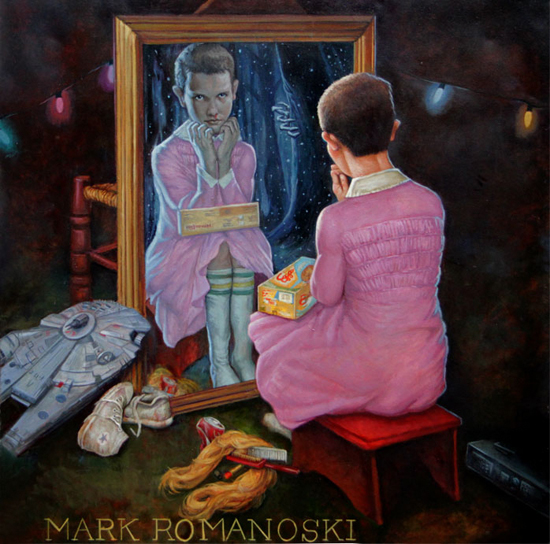 Pop Meets Rockwell  Eleven - Stranger Things , Mark Romanoski